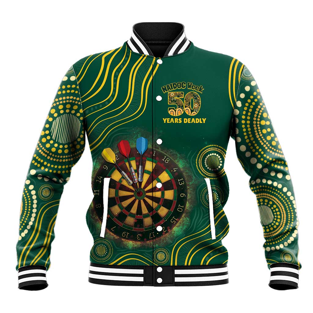 First Nations NAIDOC Week 2026 Fiery Darts Baseball Jacket National Colors Aboriginal Arts