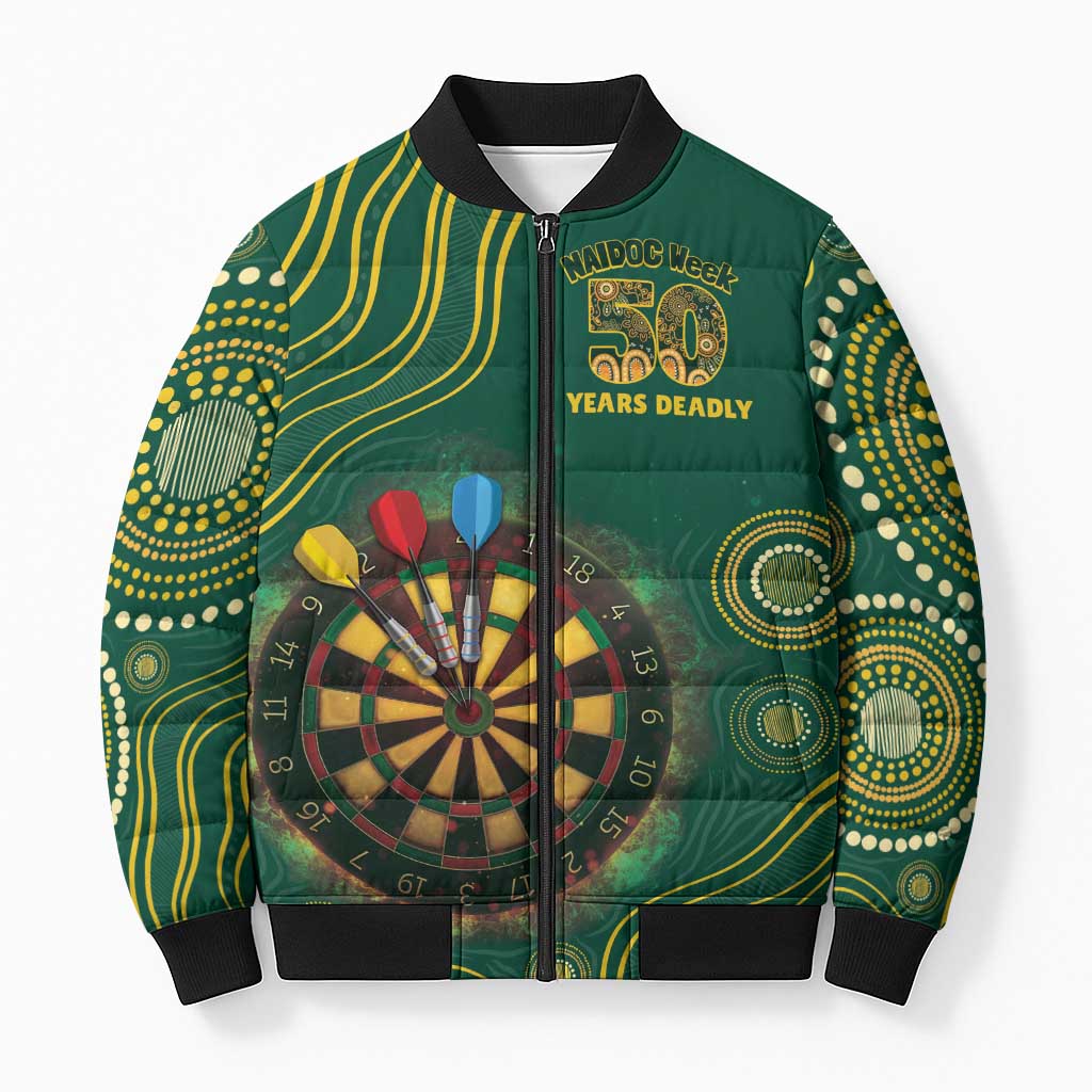 First Nations NAIDOC Week 2026 Fiery Darts Bomber Puffer Jacket National Colors Aboriginal Arts