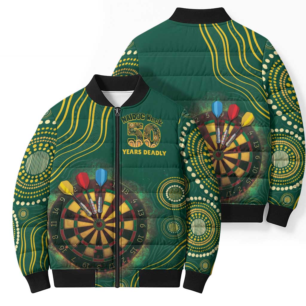 First Nations NAIDOC Week 2026 Fiery Darts Bomber Puffer Jacket National Colors Aboriginal Arts