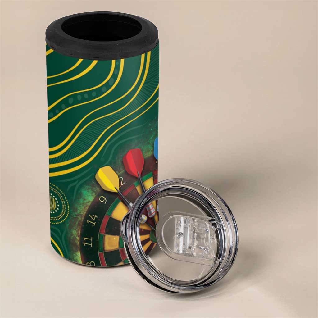 First Nations NAIDOC Week 2026 Fiery Darts 4 in 1 Can Cooler Tumbler National Colors Aboriginal Arts