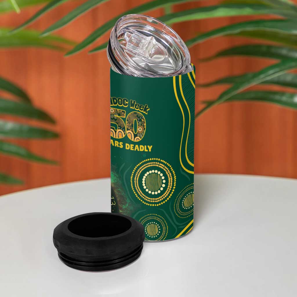 First Nations NAIDOC Week 2026 Fiery Darts 4 in 1 Can Cooler Tumbler National Colors Aboriginal Arts