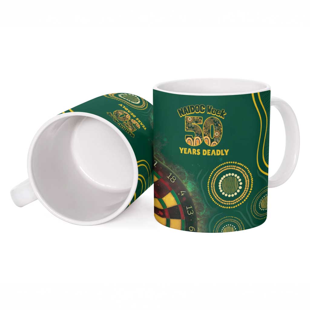 First Nations NAIDOC Week 2026 Fiery Darts Ceramic Mug National Colors Aboriginal Arts