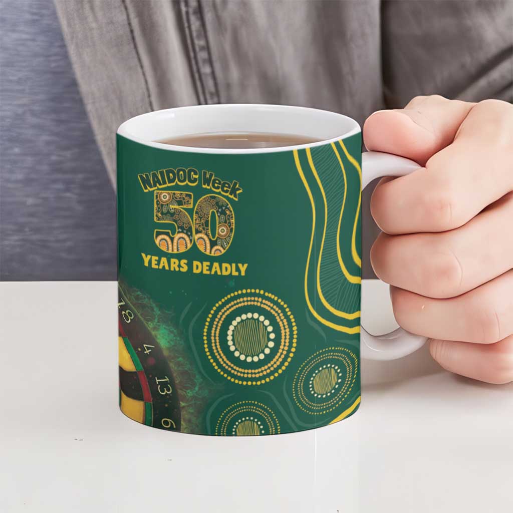 First Nations NAIDOC Week 2026 Fiery Darts Ceramic Mug National Colors Aboriginal Arts