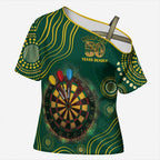 First Nations NAIDOC Week 2026 Fiery Darts Cross Shoulder Shirt National Colors Aboriginal Arts