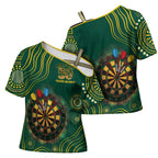 First Nations NAIDOC Week 2026 Fiery Darts Cross Shoulder Shirt National Colors Aboriginal Arts