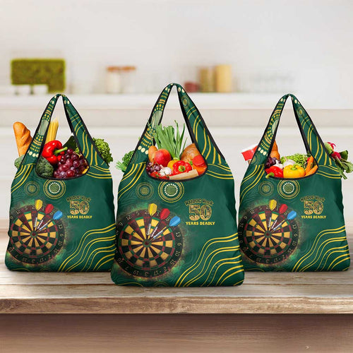 First Nations NAIDOC Week 2026 Fiery Darts Grocery Bag National Colors Aboriginal Arts