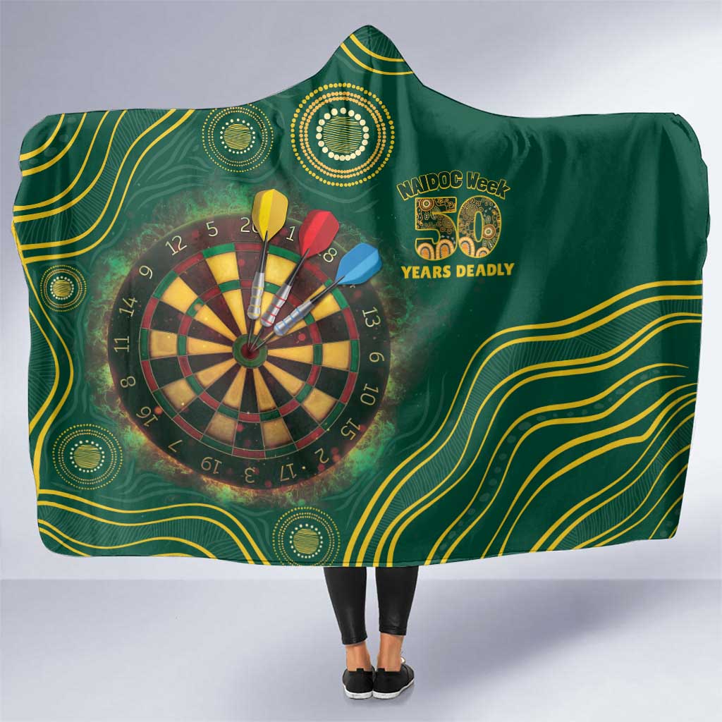 First Nations NAIDOC Week 2026 Fiery Darts Hooded Blanket National Colors Aboriginal Arts
