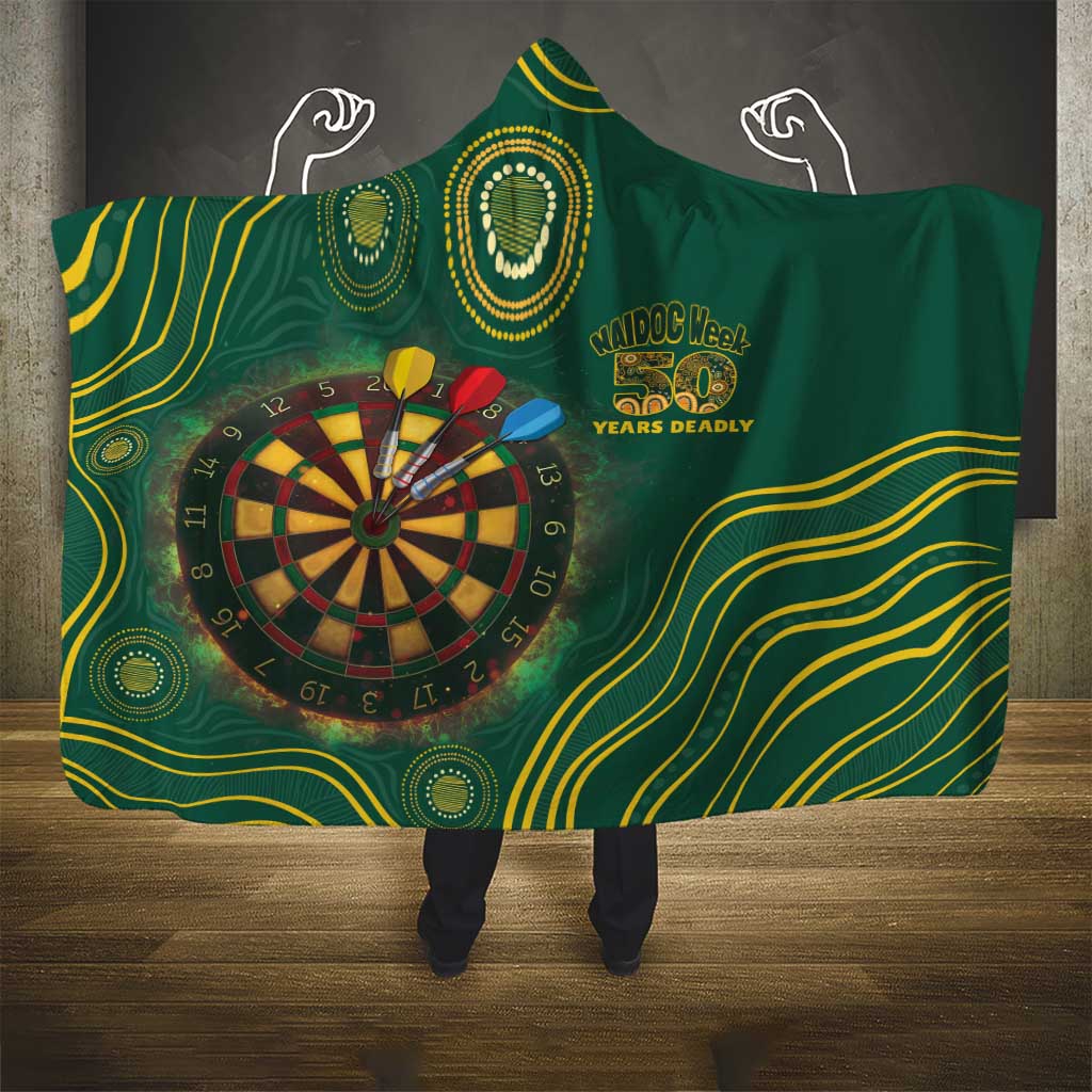 First Nations NAIDOC Week 2026 Fiery Darts Hooded Blanket National Colors Aboriginal Arts