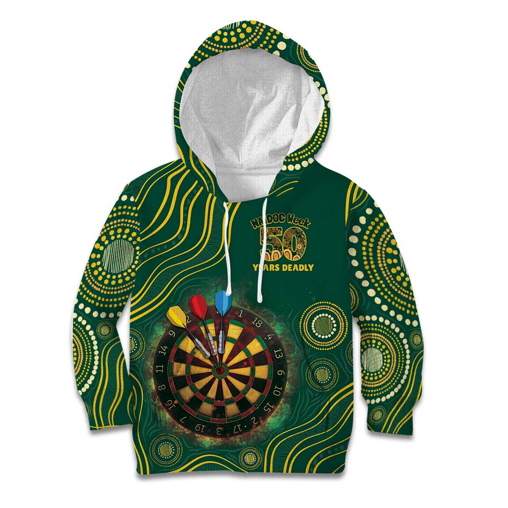 First Nations NAIDOC Week 2026 Fiery Darts Kid Hoodie National Colors Aboriginal Arts