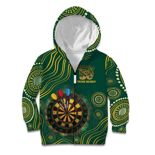 First Nations NAIDOC Week 2026 Fiery Darts Kid Hoodie National Colors Aboriginal Arts