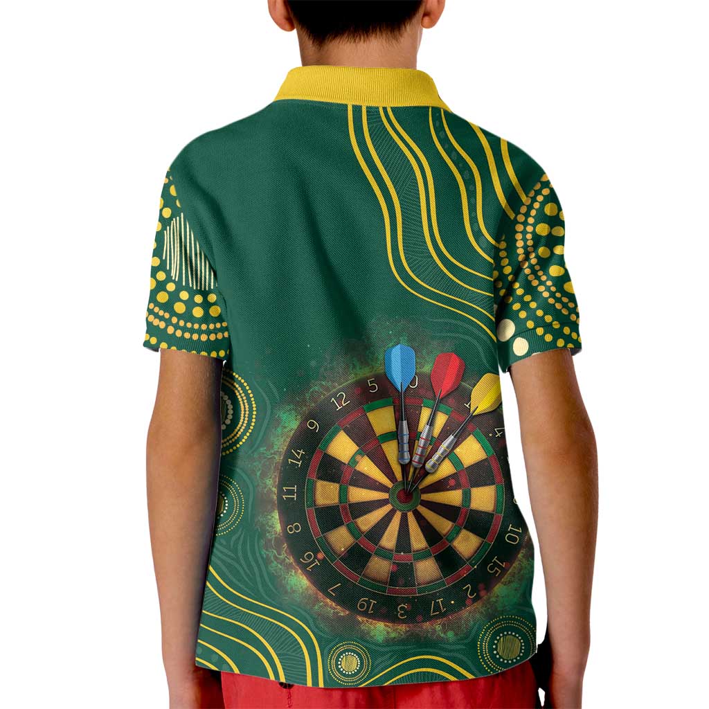 First Nations NAIDOC Week 2026 Fiery Darts Kid Polo Shirt National Colors Aboriginal Arts