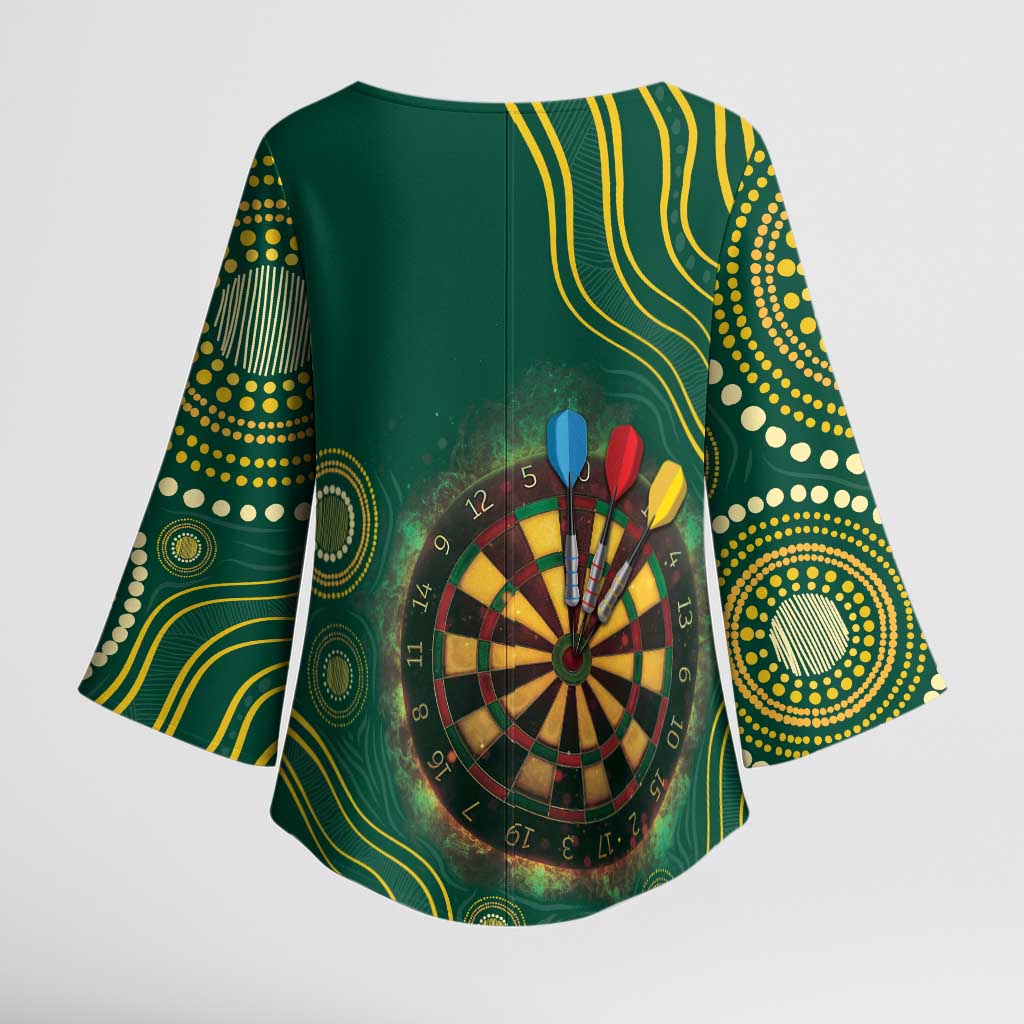 First Nations NAIDOC Week 2026 Fiery Darts Kimono Sleeve Blouse National Colors Aboriginal Arts
