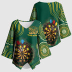 First Nations NAIDOC Week 2026 Fiery Darts Kimono Sleeve Blouse National Colors Aboriginal Arts