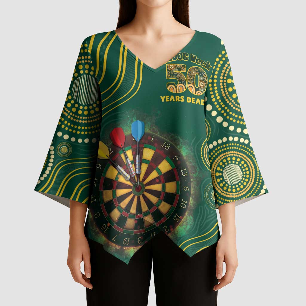 First Nations NAIDOC Week 2026 Fiery Darts Kimono Sleeve Blouse National Colors Aboriginal Arts