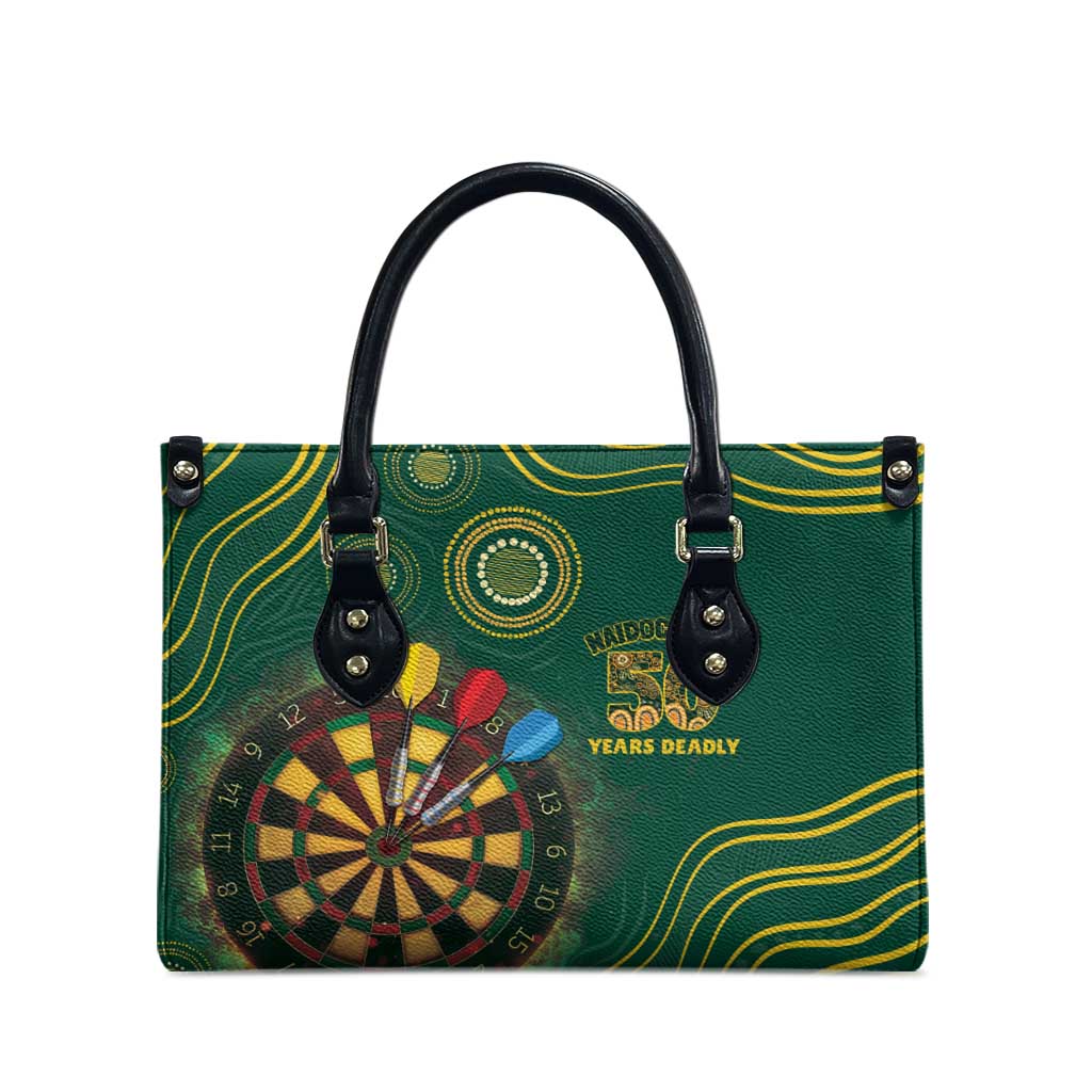 First Nations NAIDOC Week 2026 Fiery Darts Leather Bag National Colors Aboriginal Arts