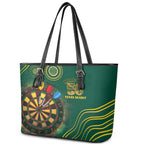 First Nations NAIDOC Week 2026 Fiery Darts Leather Tote Bag National Colors Aboriginal Arts