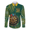 First Nations NAIDOC Week 2026 Fiery Darts Long Sleeve Button Shirt National Colors Aboriginal Arts