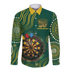 First Nations NAIDOC Week 2026 Fiery Darts Long Sleeve Button Shirt National Colors Aboriginal Arts