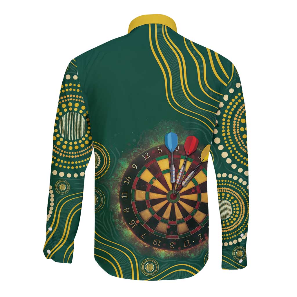 First Nations NAIDOC Week 2026 Fiery Darts Long Sleeve Button Shirt National Colors Aboriginal Arts