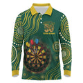 First Nations NAIDOC Week 2026 Fiery Darts Long Sleeve Polo Shirt National Colors Aboriginal Arts