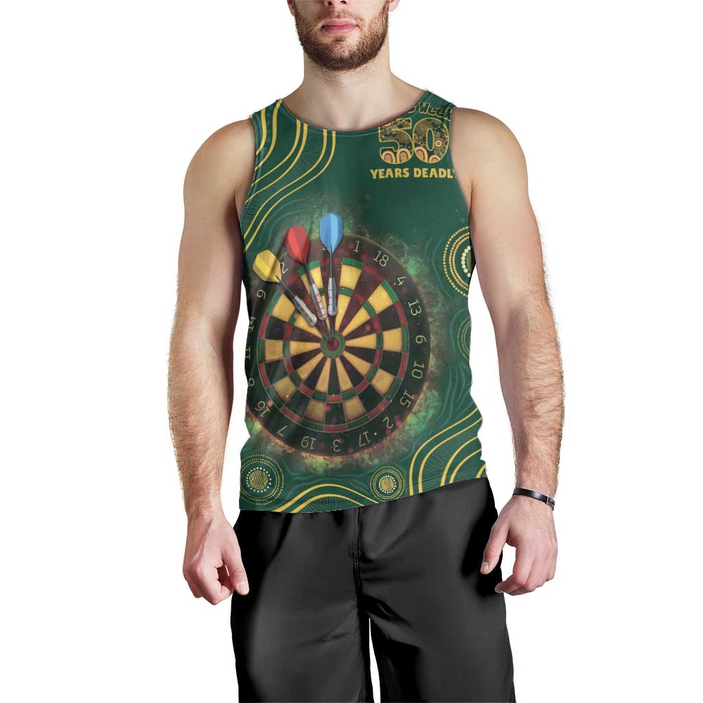First Nations NAIDOC Week 2026 Fiery Darts Men Tank Top National Colors Aboriginal Arts