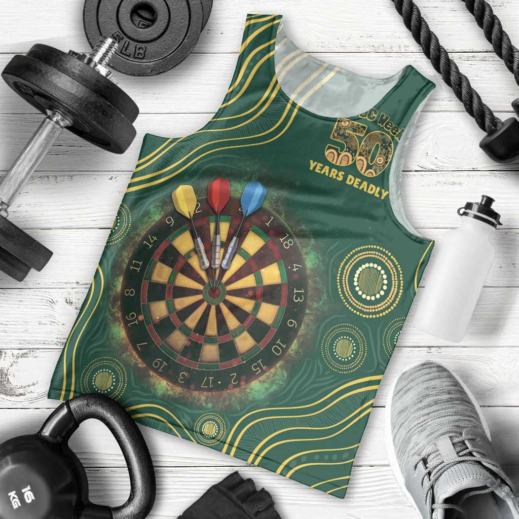 First Nations NAIDOC Week 2026 Fiery Darts Men Tank Top National Colors Aboriginal Arts