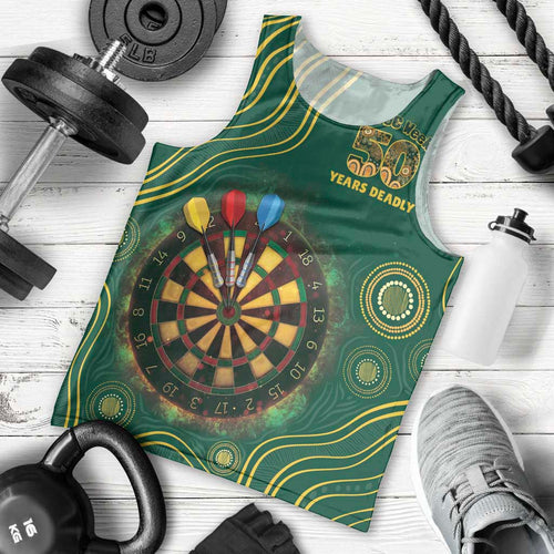 First Nations NAIDOC Week 2026 Fiery Darts Men Tank Top National Colors Aboriginal Arts