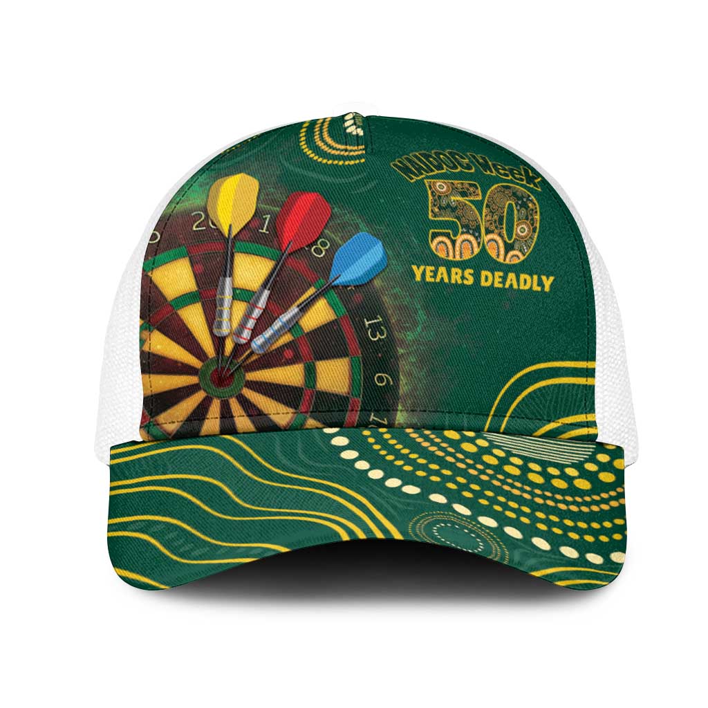 First Nations NAIDOC Week 2026 Fiery Darts Mesh Trucker Cap National Colors Aboriginal Arts