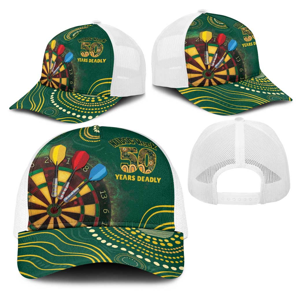 First Nations NAIDOC Week 2026 Fiery Darts Mesh Trucker Cap National Colors Aboriginal Arts