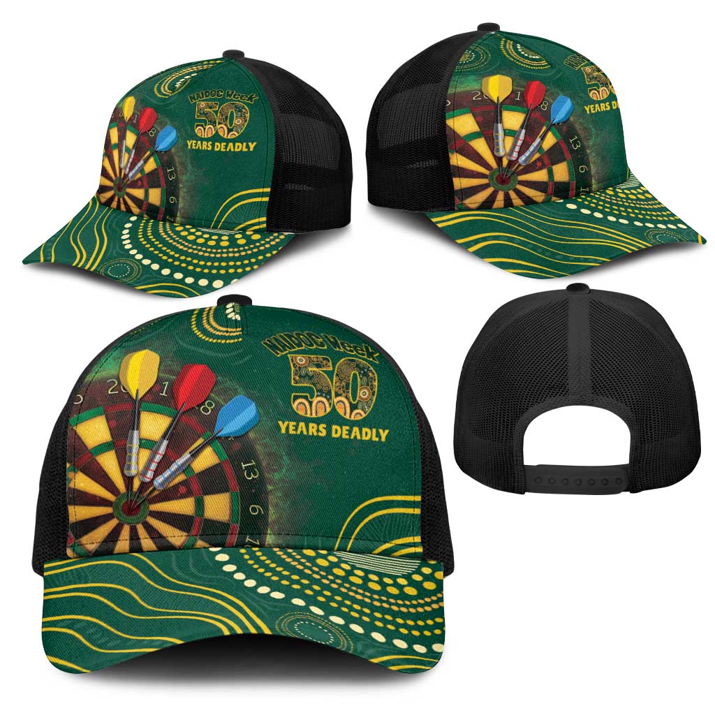 First Nations NAIDOC Week 2026 Fiery Darts Mesh Trucker Cap National Colors Aboriginal Arts