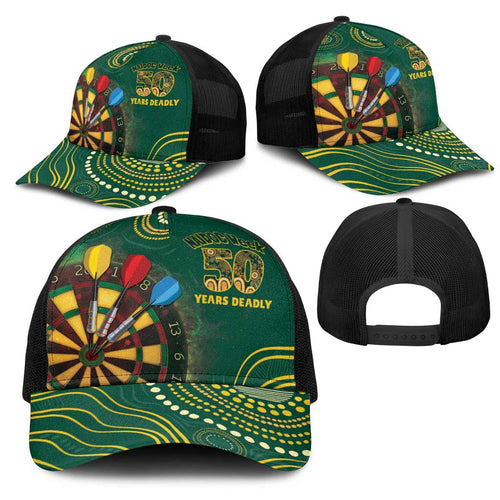 First Nations NAIDOC Week 2026 Fiery Darts Mesh Trucker Cap National Colors Aboriginal Arts