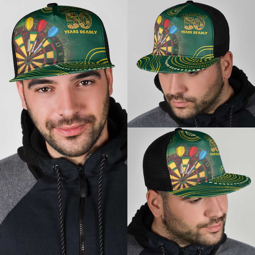 First Nations NAIDOC Week 2026 Fiery Darts Mesh Trucker Cap National Colors Aboriginal Arts