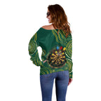 First Nations NAIDOC Week 2026 Fiery Darts Off Shoulder Sweater National Colors Aboriginal Arts