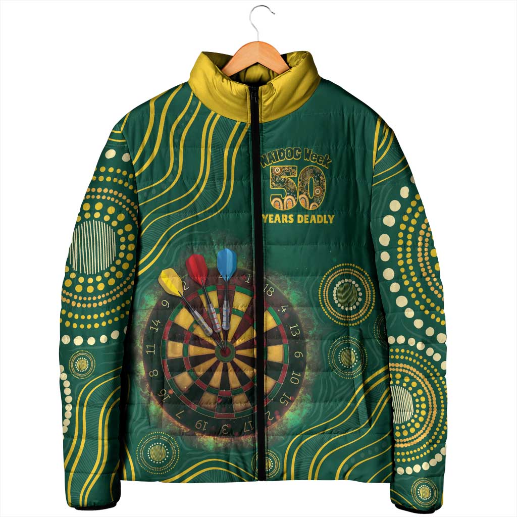 First Nations NAIDOC Week 2026 Fiery Darts Padded Jacket National Colors Aboriginal Arts