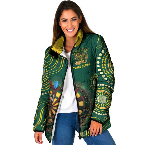 First Nations NAIDOC Week 2026 Fiery Darts Padded Jacket National Colors Aboriginal Arts