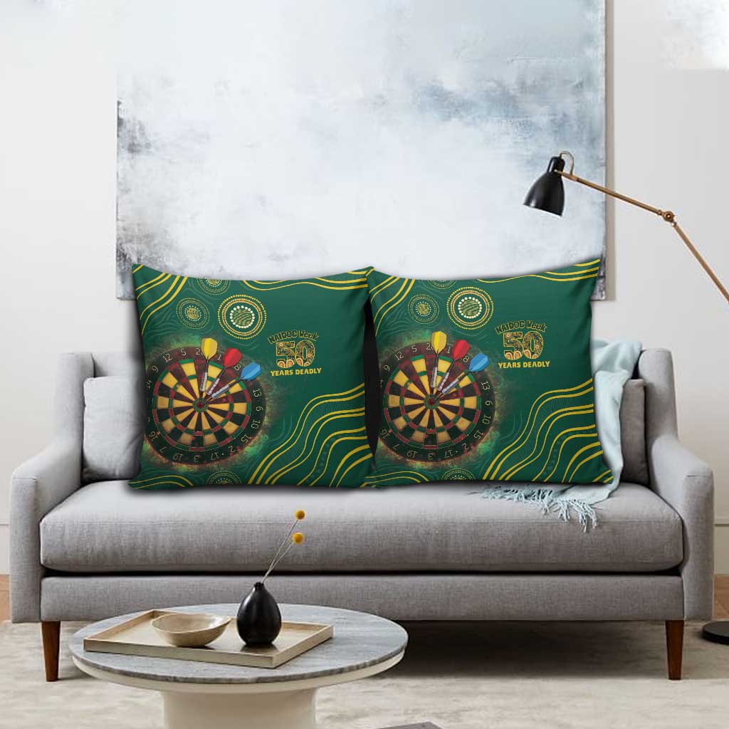 First Nations NAIDOC Week 2026 Fiery Darts Pillow Cover National Colors Aboriginal Arts