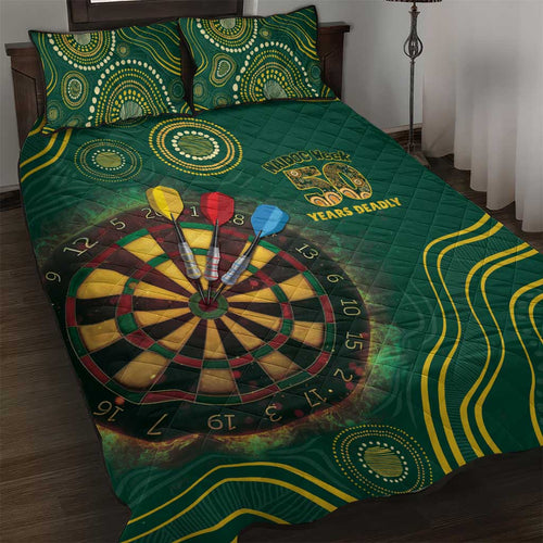 First Nations NAIDOC Week 2026 Fiery Darts Quilt Bed Set National Colors Aboriginal Arts