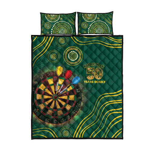 First Nations NAIDOC Week 2026 Fiery Darts Quilt Bed Set National Colors Aboriginal Arts