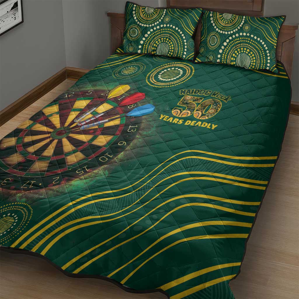 First Nations NAIDOC Week 2026 Fiery Darts Quilt Bed Set National Colors Aboriginal Arts