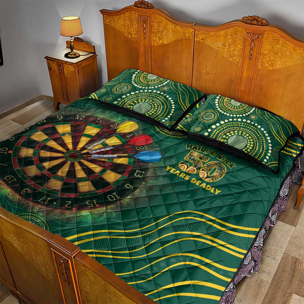First Nations NAIDOC Week 2026 Fiery Darts Quilt Bed Set National Colors Aboriginal Arts