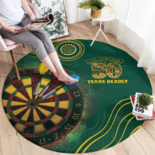 First Nations NAIDOC Week 2026 Fiery Darts Round Carpet National Colors Aboriginal Arts