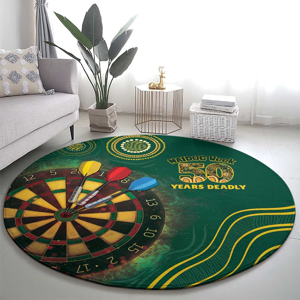 First Nations NAIDOC Week 2026 Fiery Darts Round Carpet National Colors Aboriginal Arts