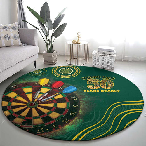 First Nations NAIDOC Week 2026 Fiery Darts Round Carpet National Colors Aboriginal Arts