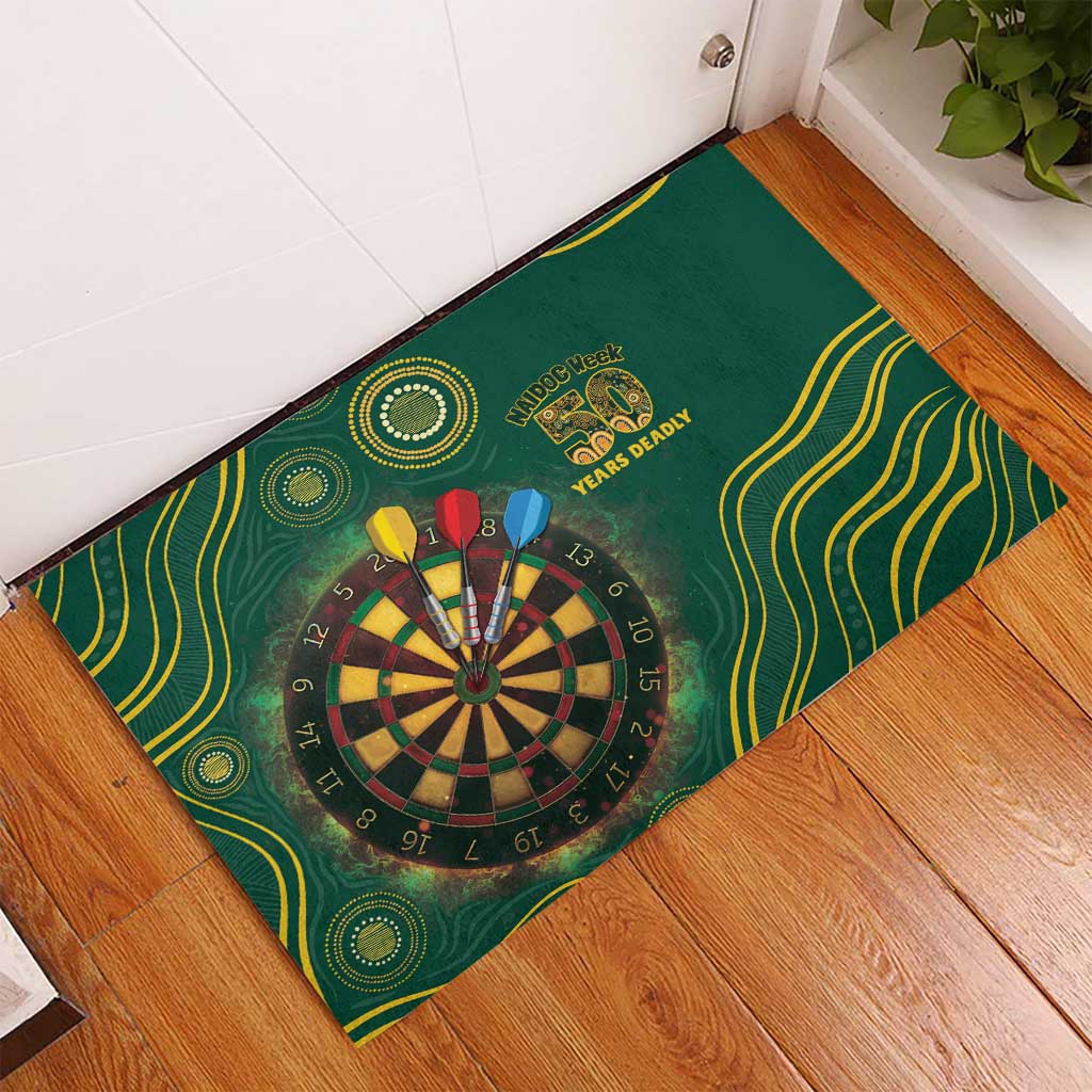 First Nations NAIDOC Week 2026 Fiery Darts Rubber Doormat National Colors Aboriginal Arts