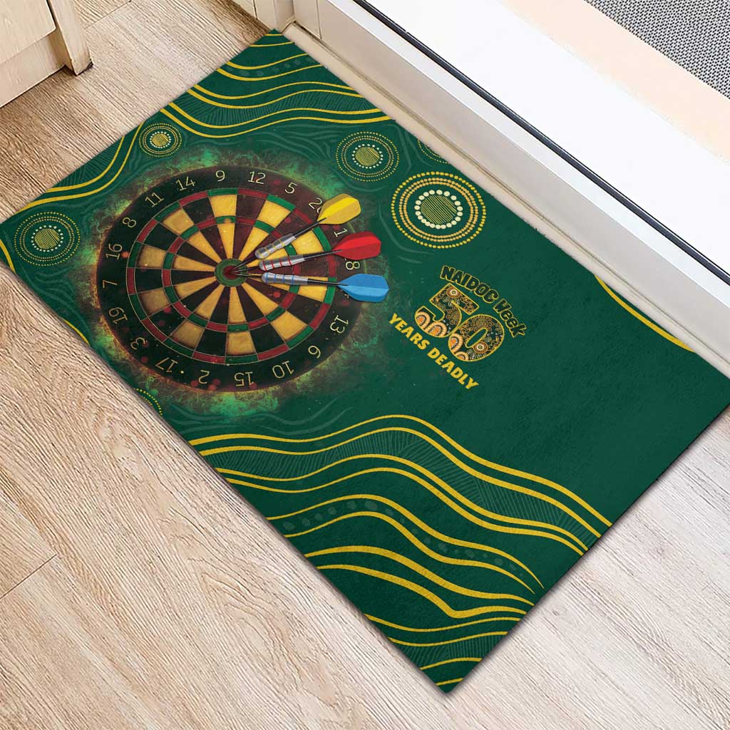 First Nations NAIDOC Week 2026 Fiery Darts Rubber Doormat National Colors Aboriginal Arts
