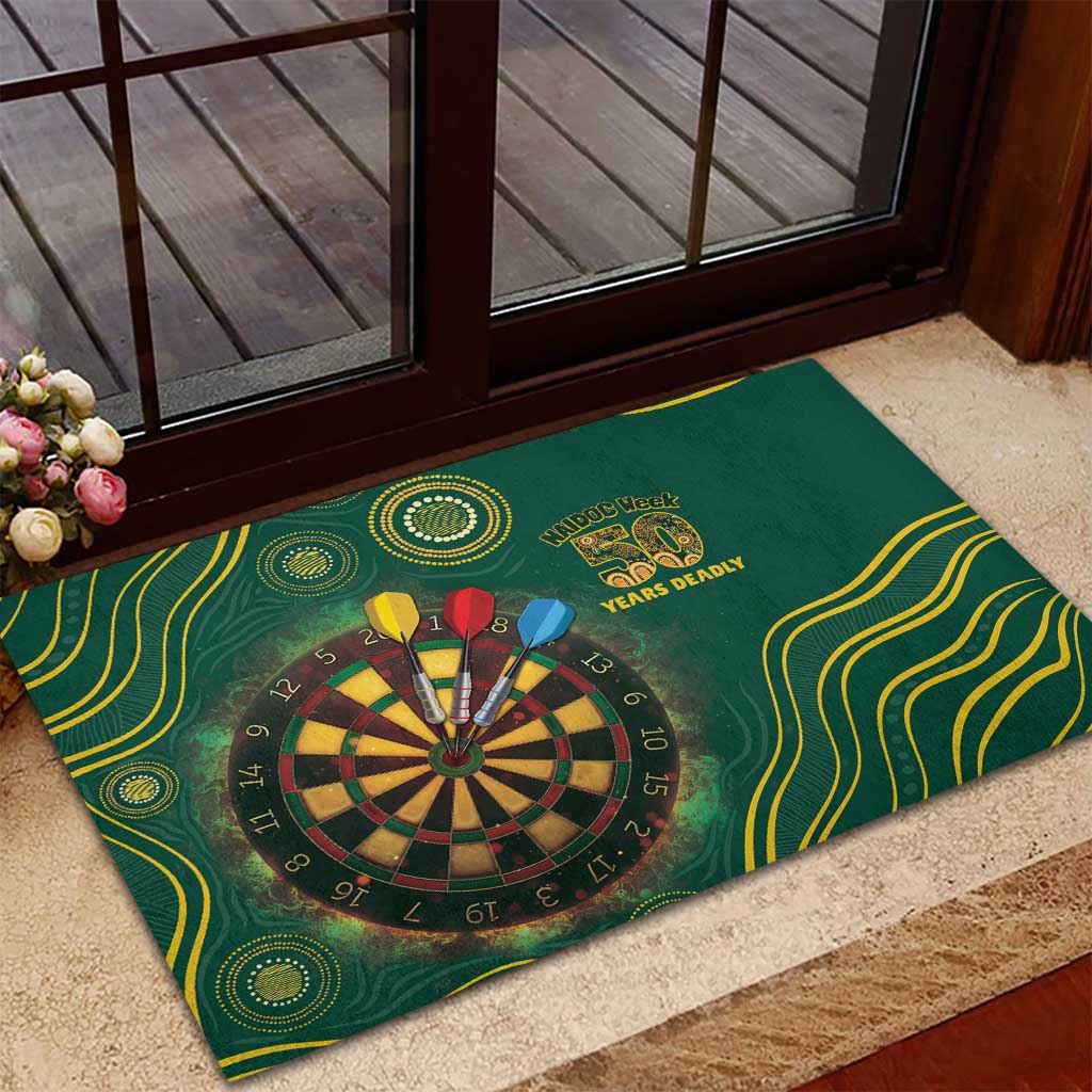 First Nations NAIDOC Week 2026 Fiery Darts Rubber Doormat National Colors Aboriginal Arts