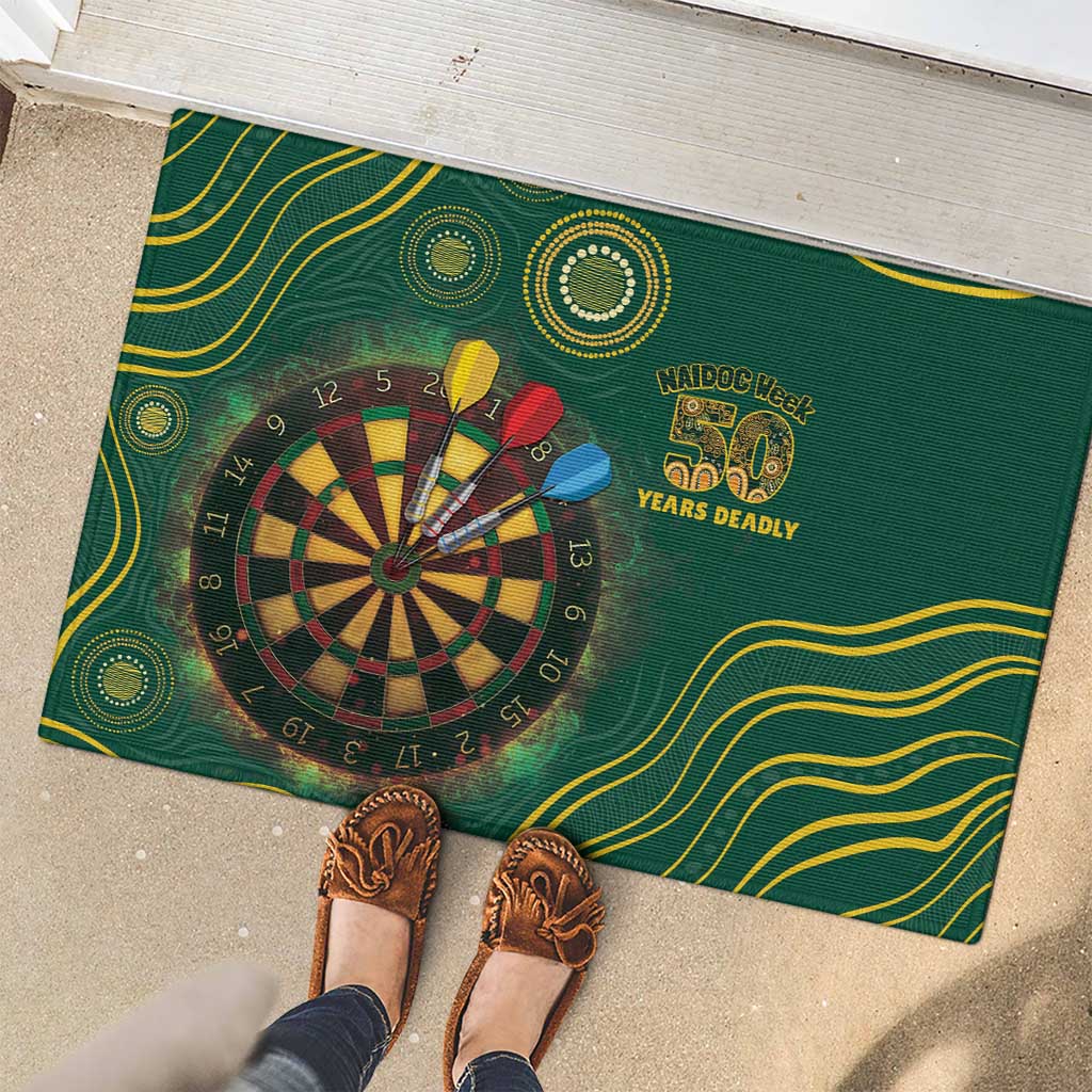 First Nations NAIDOC Week 2026 Fiery Darts Rubber Doormat National Colors Aboriginal Arts