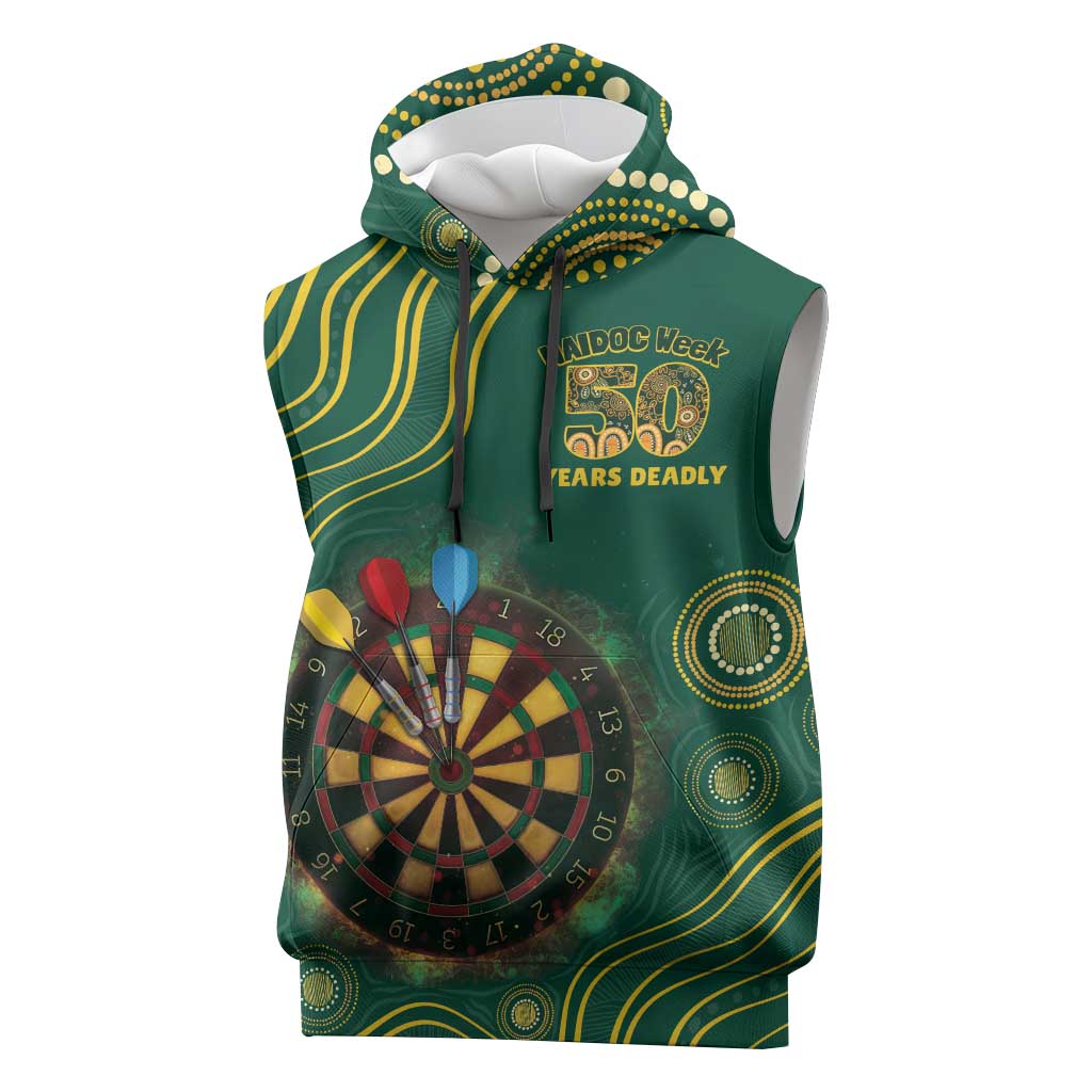 First Nations NAIDOC Week 2026 Fiery Darts Sleeveless Hoodie National Colors Aboriginal Arts