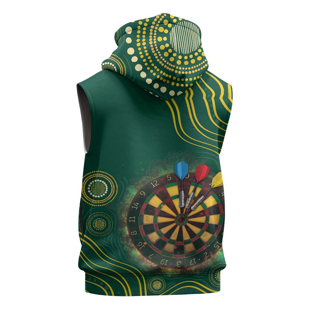 First Nations NAIDOC Week 2026 Fiery Darts Sleeveless Zip Hoodie National Colors Aboriginal Arts