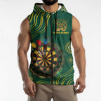 First Nations NAIDOC Week 2026 Fiery Darts Sleeveless Zip Hoodie National Colors Aboriginal Arts